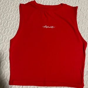 Alphalete Red Crop Tank